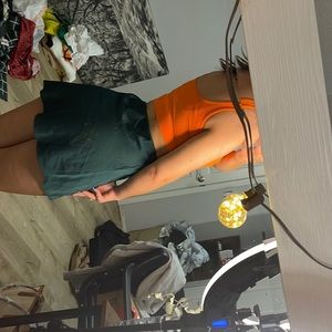 Mini satin skirt